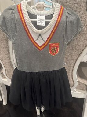 Harry Potter Gryffindor Grey & Black Tutu Dress